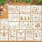 Reusable Christmas Stencils - 15 Pcs A4 Window Stencils for Painting 11"L x 8"W
